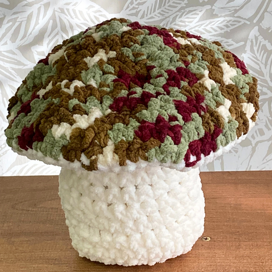 Mama Tried - Hand-Crocheted Multi-Colored Mushroom Decor - Medium Size