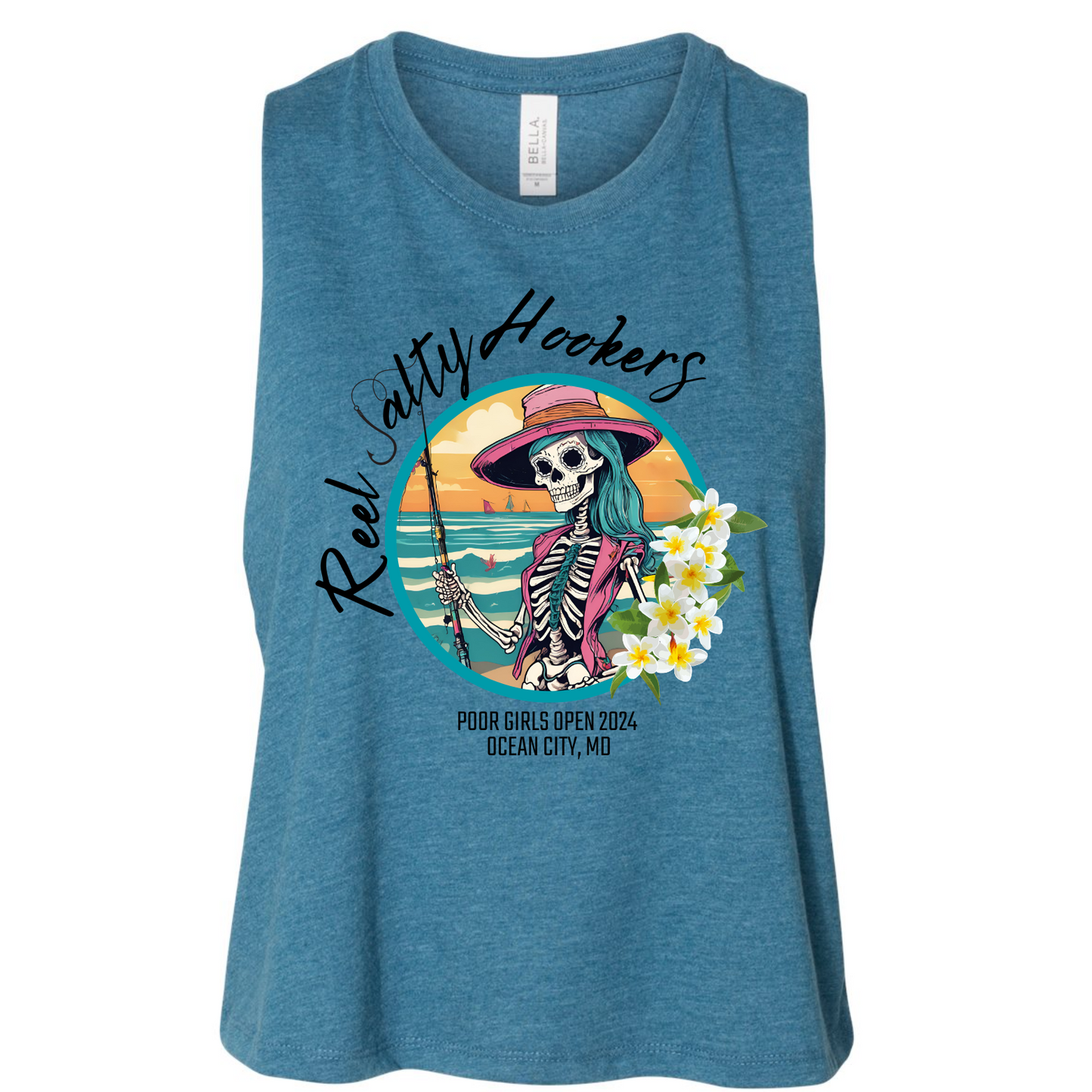 Reel Salty Hookers PGO Womens Cropped Tank - 2 Colors